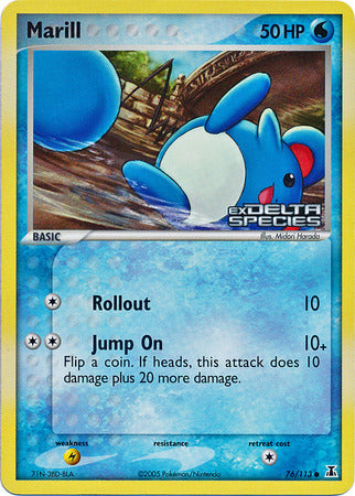 Marill (76/113) (Stamped) [EX: Delta Species] | Total Play