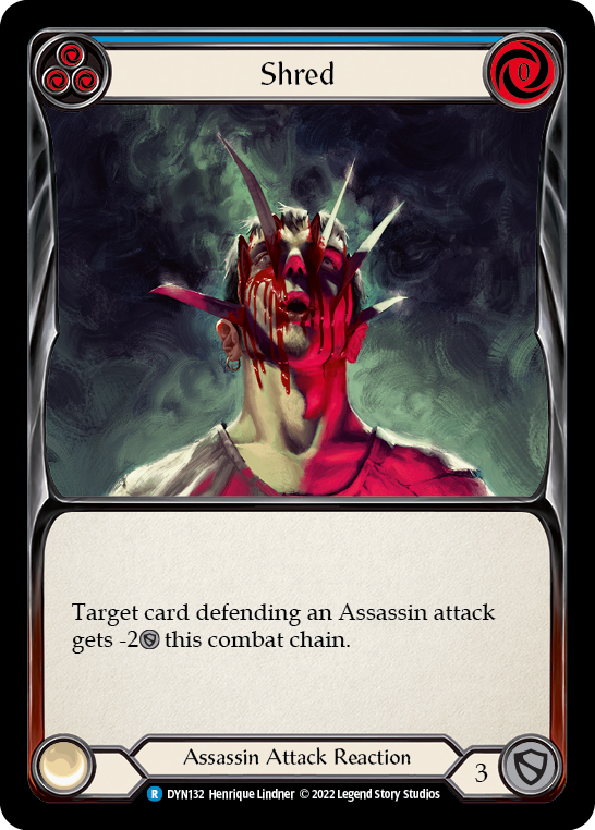 Shred (Blue) [DYN132] (Dynasty)  Rainbow Foil | Total Play