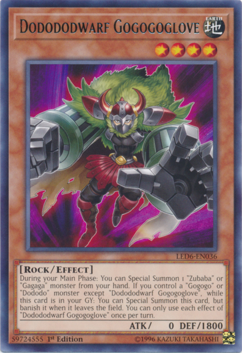 Dodododwarf Gogogoglove [LED6-EN036] Rare | Total Play