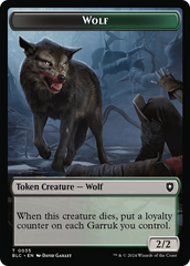 Human Soldier // Wolf (035) Double-Sided Token [Bloomburrow Commander Tokens] | Total Play