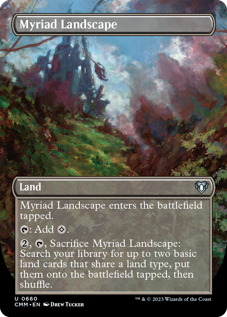 Myriad Landscape (Borderless Alternate Art) [Commander Masters] | Total Play