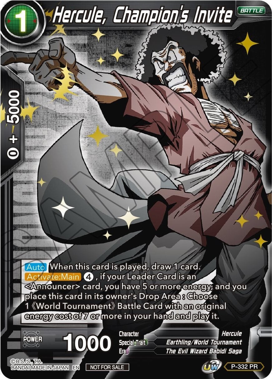 Hercule, Champion's Invite (Gold Stamped) (P-332) [Tournament Promotion Cards] | Total Play