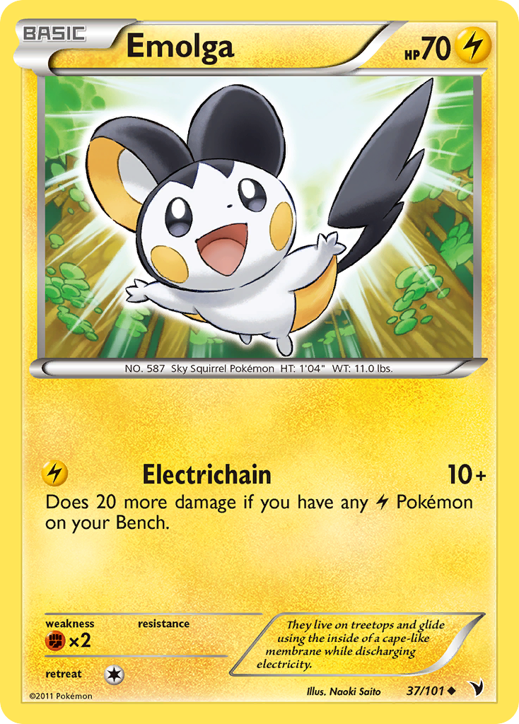Emolga (37/101) [Black & White: Noble Victories] | Total Play