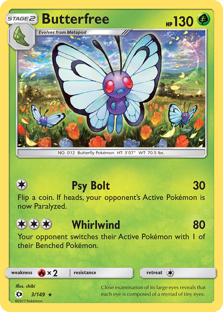 Butterfree (3/149) [Sun & Moon: Base Set] | Total Play