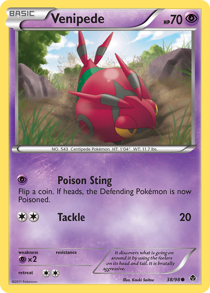 Venipede (38/98) [Black & White: Emerging Powers] | Total Play