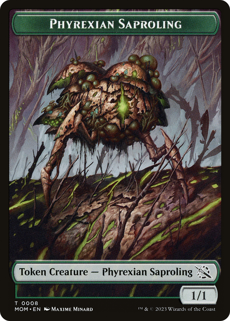 Treasure (20) // Phyrexian Saproling Double-Sided Token [March of the Machine Tokens] | Total Play