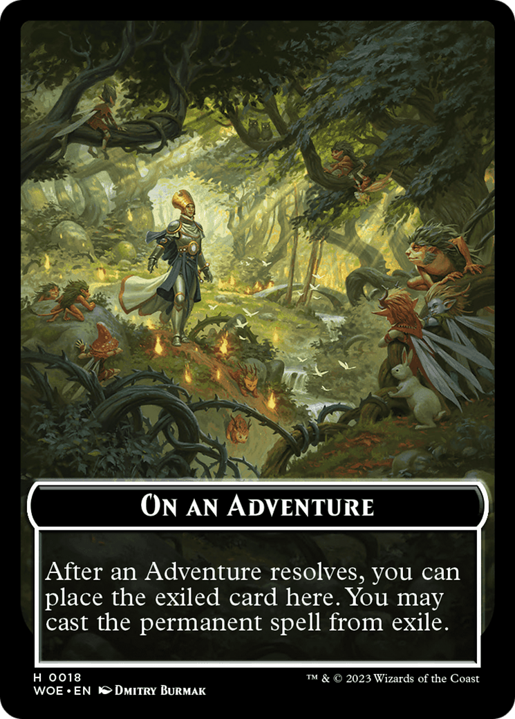 On an Adventure Emblem [Wilds of Eldraine Tokens] | Total Play