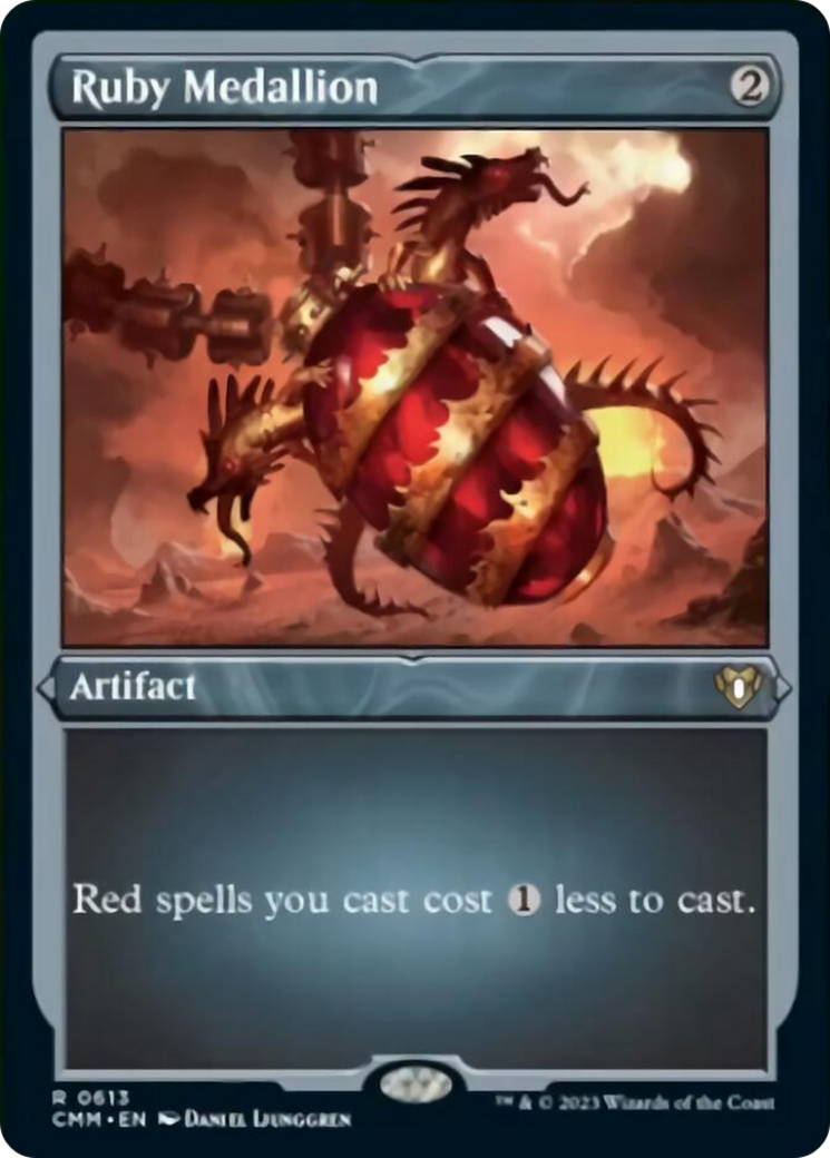Ruby Medallion (Foil Etched) [Commander Masters] | Total Play