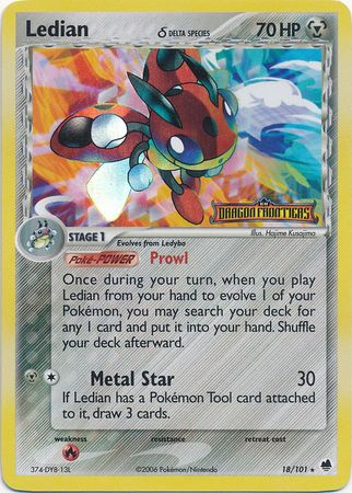 Ledian (18/101) (Delta Species) (Stamped) [EX: Dragon Frontiers] | Total Play