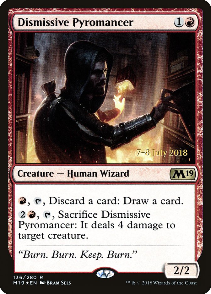 Dismissive Pyromancer [Core Set 2019 Prerelease Promos] | Total Play
