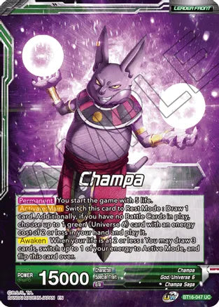 Champa // Champa, Victory at All Costs (BT16-047) [Realm of the Gods] | Total Play