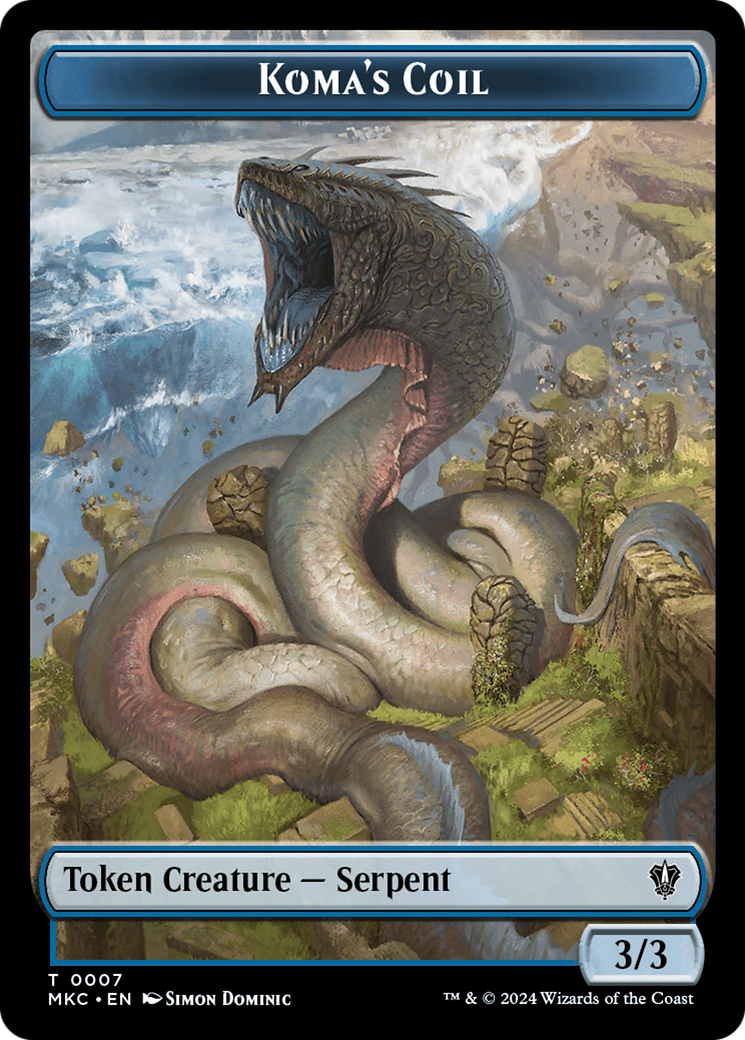Tentacle // Koma's Coil Double-Sided Token [Murders at Karlov Manor Commander Tokens] | Total Play