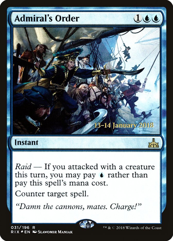 Admiral's Order [Rivals of Ixalan Prerelease Promos] | Total Play