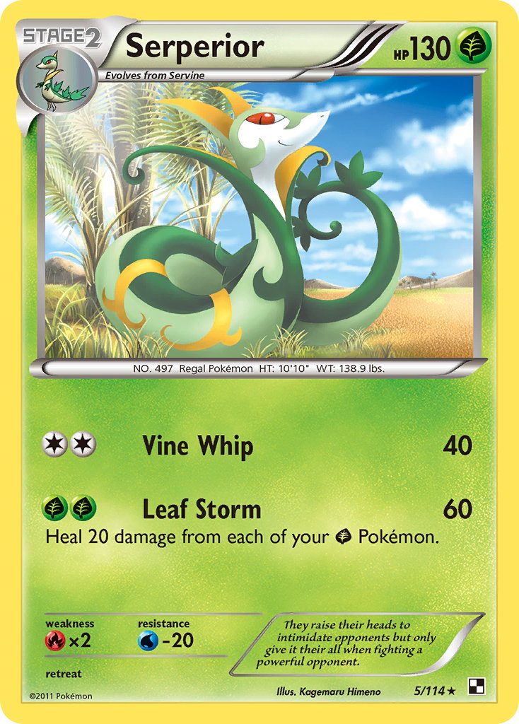 Serperior (5/114) (Cracked Ice Holo) (Theme Deck Exclusive) [Black & White: Base Set] | Total Play