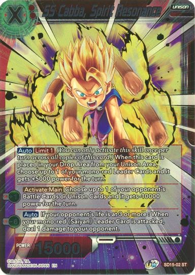 SS Cabba, Spirit Resonance (Gold Stamped) (SD15-02) [Cross Spirits] | Total Play