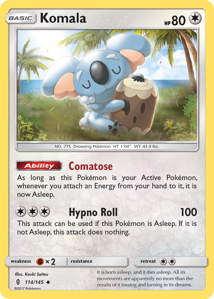 Komala (114/145) [Sun & Moon: Guardians Rising] | Total Play