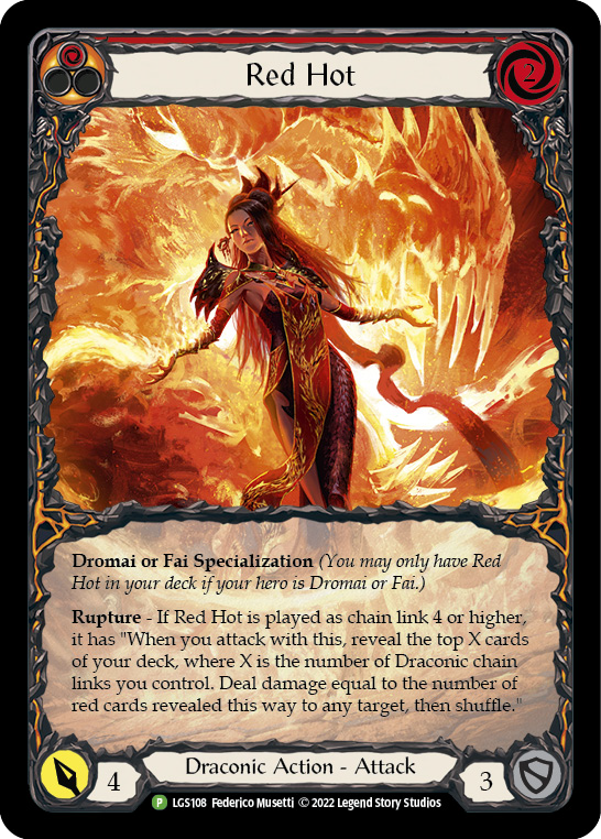 Red Hot [LGS108] (Promo)  Rainbow Foil | Total Play