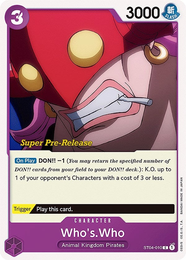 Who's.Who [Super Pre-Release Starter Deck: Animal Kingdom Pirates] | Total Play