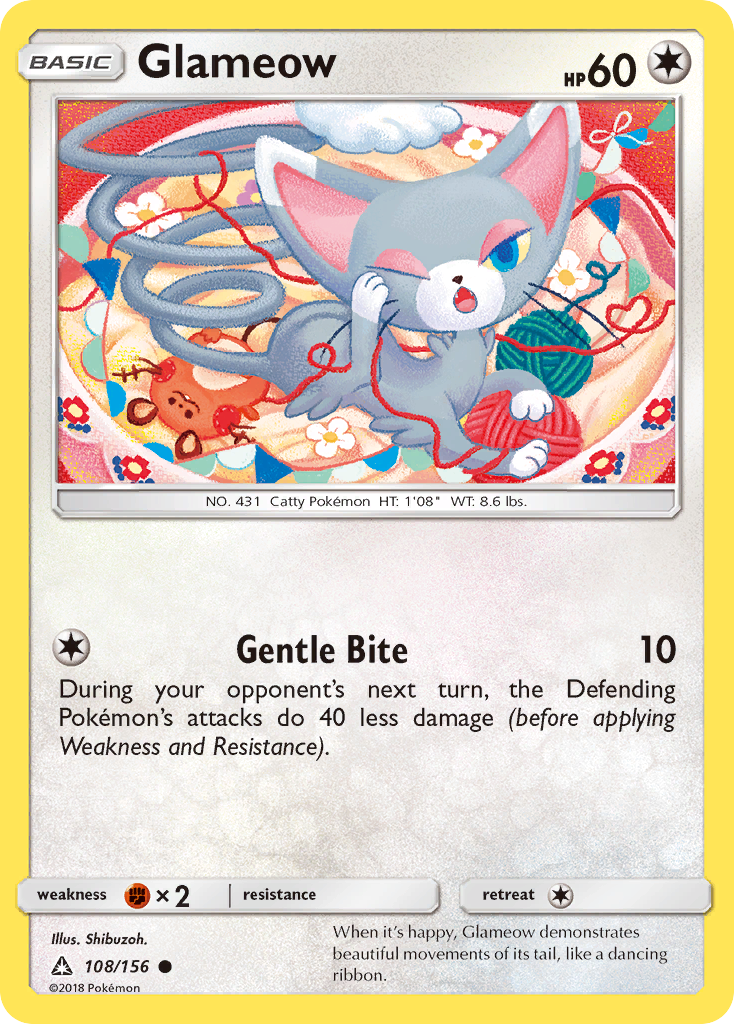 Glameow (108/156) [Sun & Moon: Ultra Prism] | Total Play