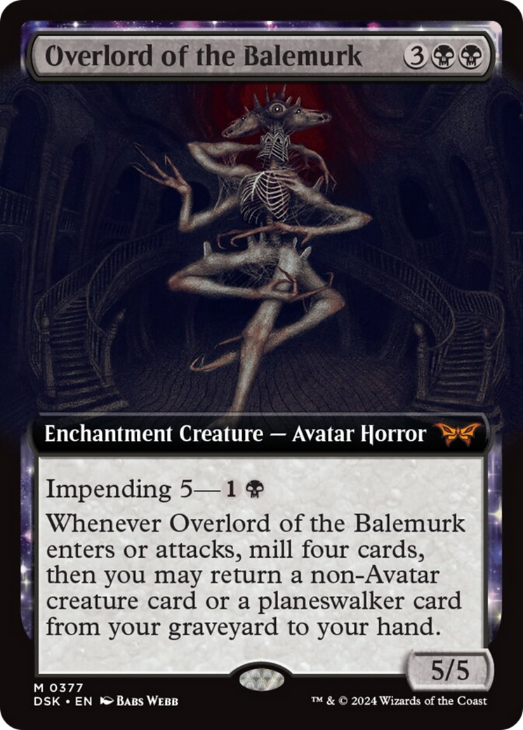 Overlord of the Balemurk (Extended Art) [Duskmourn: House of Horror] | Total Play