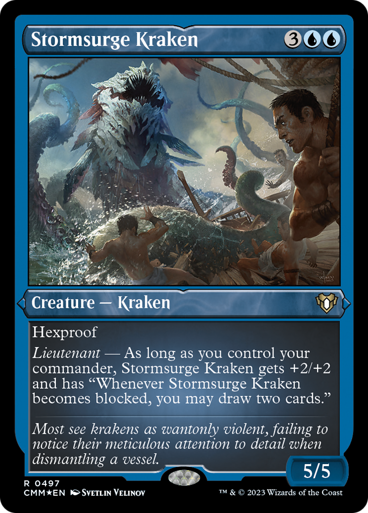 Stormsurge Kraken (Foil Etched) [Commander Masters] | Total Play