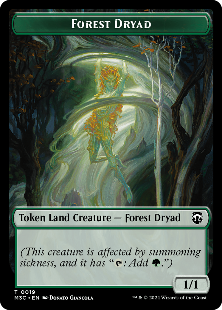Forest Dryad // Vivien Reid Emblem Double-Sided Token [Modern Horizons 3 Commander Tokens] | Total Play