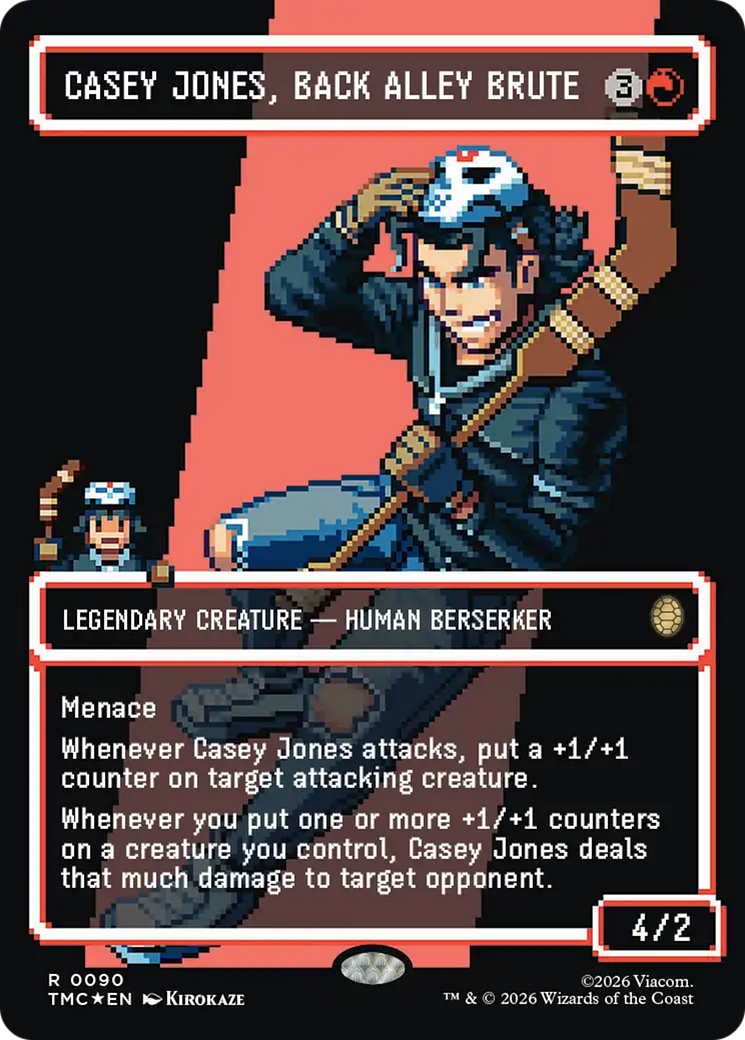 Casey Jones, Back Alley Brute (Borderless) (Surge Foil) [Teenage Mutant Ninja Turtles Commander] | Total Play