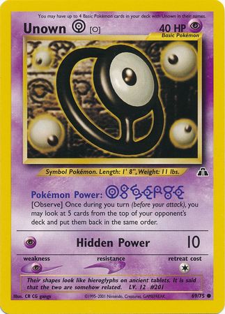Unown [O] (69/75) [Neo Discovery Unlimited] | Total Play