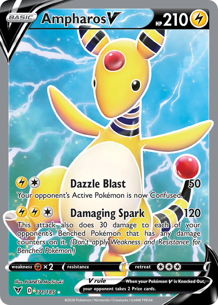 Ampharos V (171/185) [Sword & Shield: Vivid Voltage] | Total Play