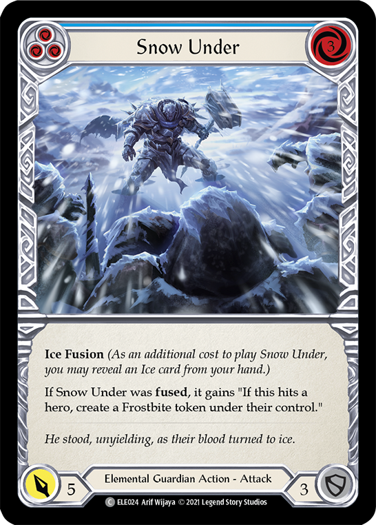 Snow Under (Blue) [ELE024] (Tales of Aria)  1st Edition Rainbow Foil | Total Play