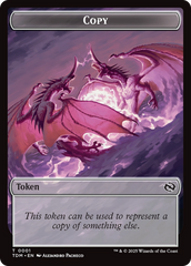 Copy // Dragon (0014) Double-Sided Token [Tarkir: Dragonstorm Commander Tokens] | Total Play