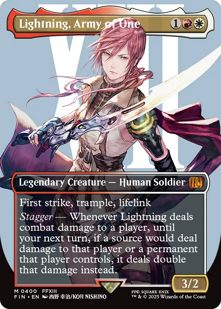 Lightning, Army of One (Borderless) (0400) [FINAL FANTASY] | Total Play