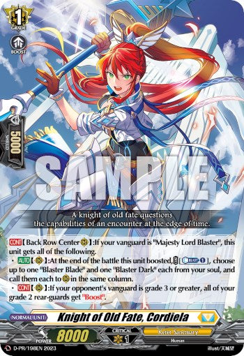 Knight of Old Fate, Cordiela (D-PR/198EN 2023) [D Promo Cards] | Total Play