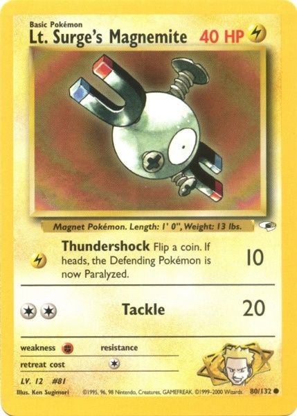 Lt. Surge's Magnemite (80/132) [Gym Heroes Unlimited] | Total Play