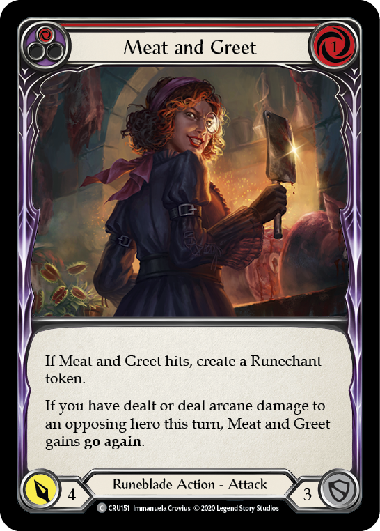 Meat and Greet (Red) [CRU151] (Crucible of War)  1st Edition Rainbow Foil | Total Play