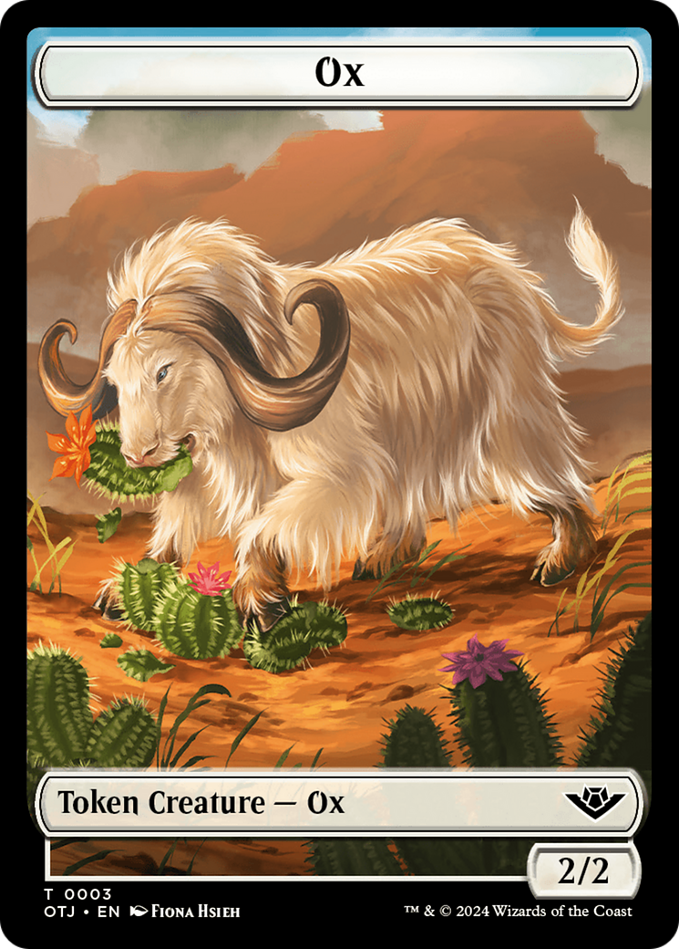 Ox // Plot Double-Sided Token [Outlaws of Thunder Junction Tokens] | Total Play