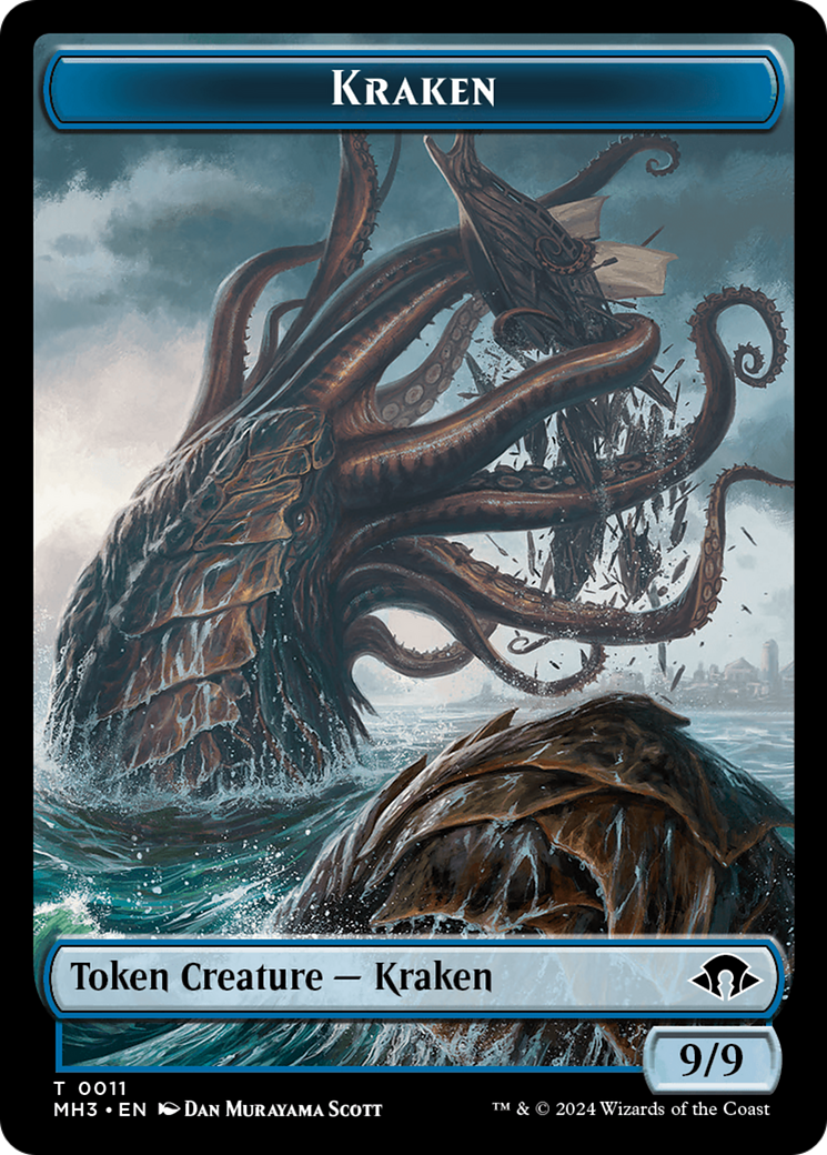 Eldrazi Spawn // Kraken Double-Sided Token [Modern Horizons 3 Tokens] | Total Play