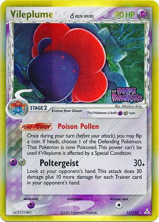 Vileplume (17/110) (Delta Species) (Stamped) [EX: Holon Phantoms] | Total Play
