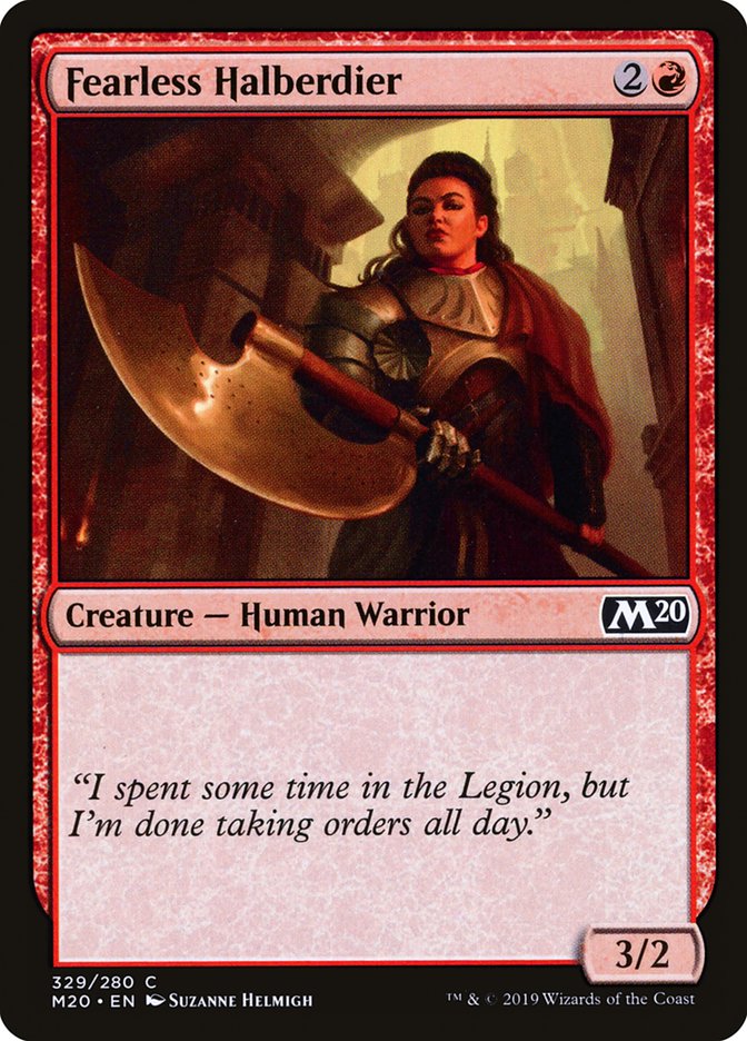 Fearless Halberdier [Core Set 2020] | Total Play