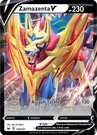 Zamazenta V (139/202) (Jumbo Card) [Sword & Shield: Base Set] | Total Play