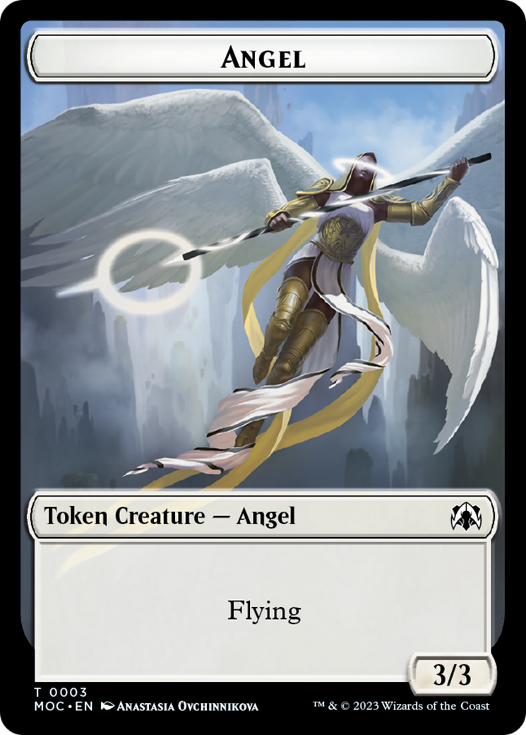 Angel (3) // Demon Double-Sided Token [March of the Machine Commander Tokens] | Total Play
