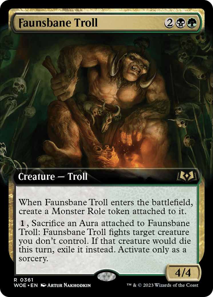 Faunsbane Troll (Extended Art) [Wilds of Eldraine] | Total Play