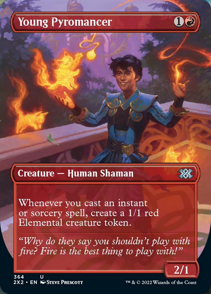 Young Pyromancer (Borderless Alternate Art) [Double Masters 2022] | Total Play