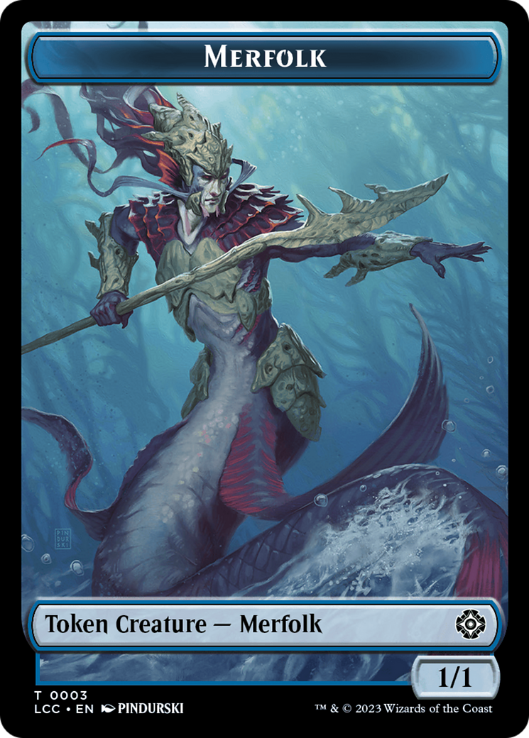 Beast // Merfolk (0003) Double-Sided Token [The Lost Caverns of Ixalan Commander Tokens] | Total Play