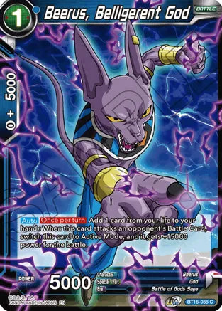 Beerus, Belligerent God (BT16-038) [Realm of the Gods] | Total Play