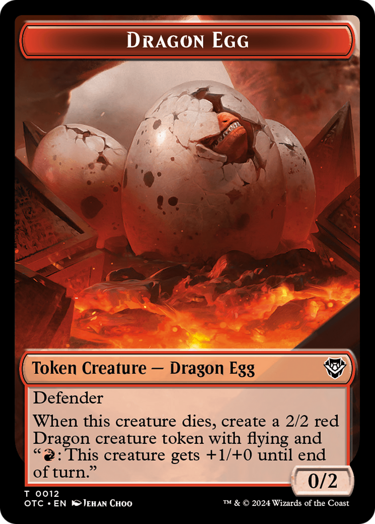 Dragon Egg // Dragon Double-Sided Token [Outlaws of Thunder Junction Commander Tokens] | Total Play