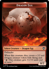 Dragon Egg // Dragon Double-Sided Token [Outlaws of Thunder Junction Commander Tokens] | Total Play