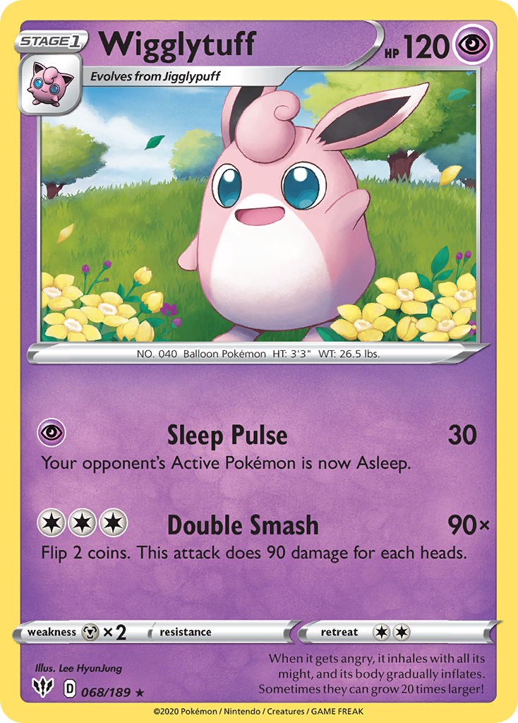 Wigglytuff (068/189) [Sword & Shield: Darkness Ablaze] | Total Play