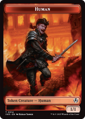 Human (0014) // Emblem - Chandra, Dressed to Kill Double-Sided Token [Innistrad Remastered Tokens] | Total Play