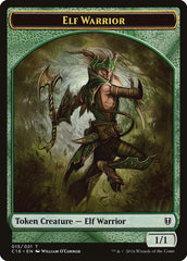 Elf Warrior // Zombie Double-Sided Token [Commander 2016 Tokens] | Total Play